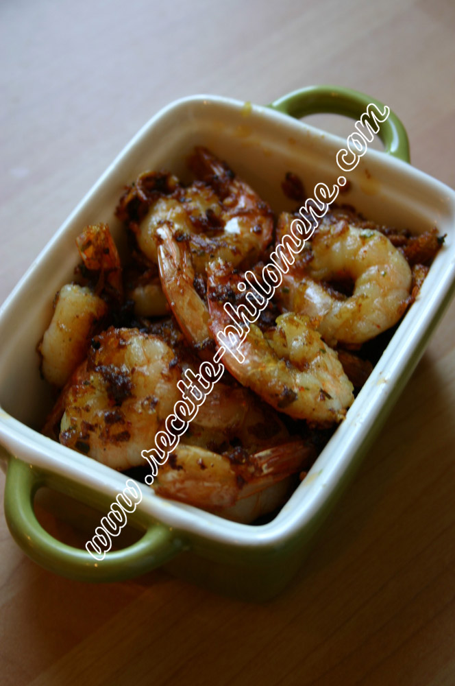 Photo de la recette : Crevettes sautées au piment d'espelette