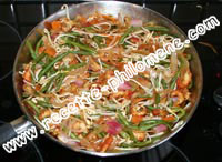 Photo de la recette : Crevettes aux légumes