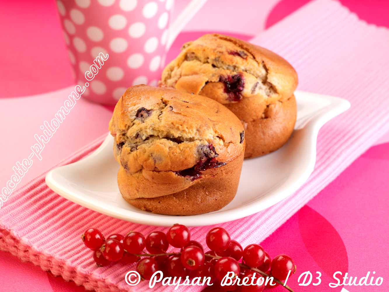 Photo de la recette : Muffin aux fruits rouges