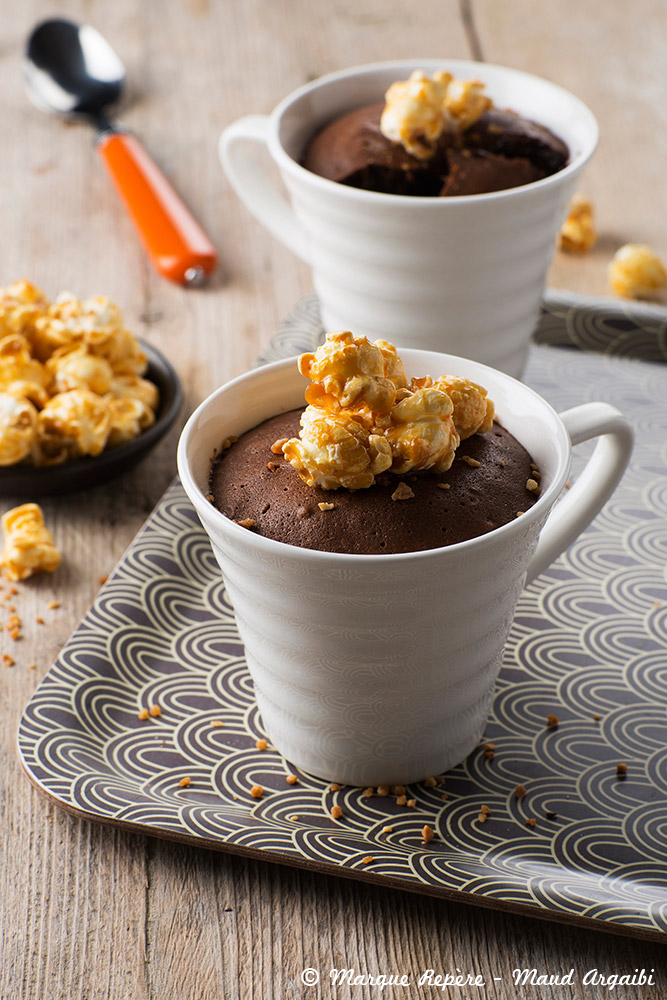 Photo de la recette : Mug cake choco / praliné et topping croquant